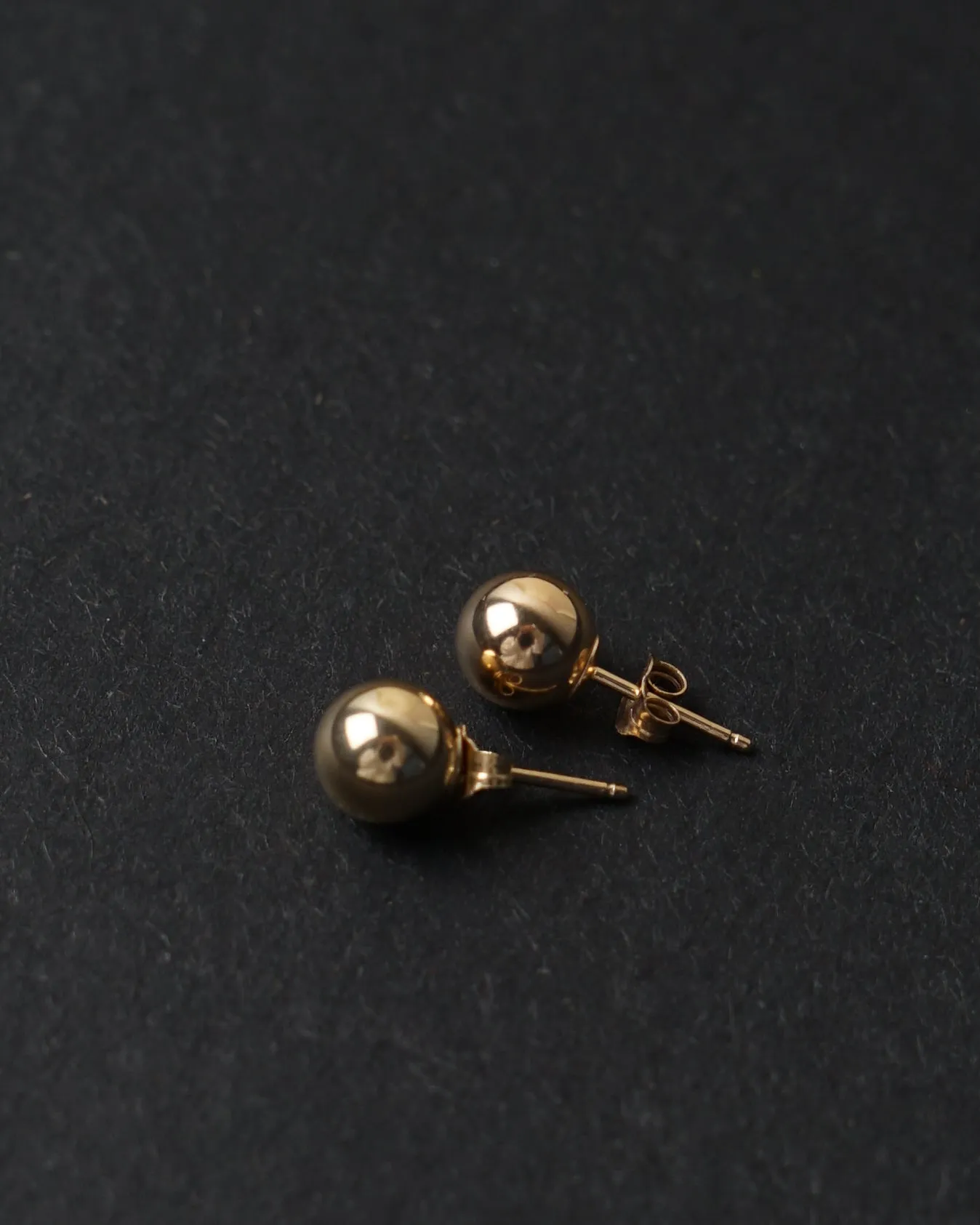 14k Gold Ball Earrings 6mm