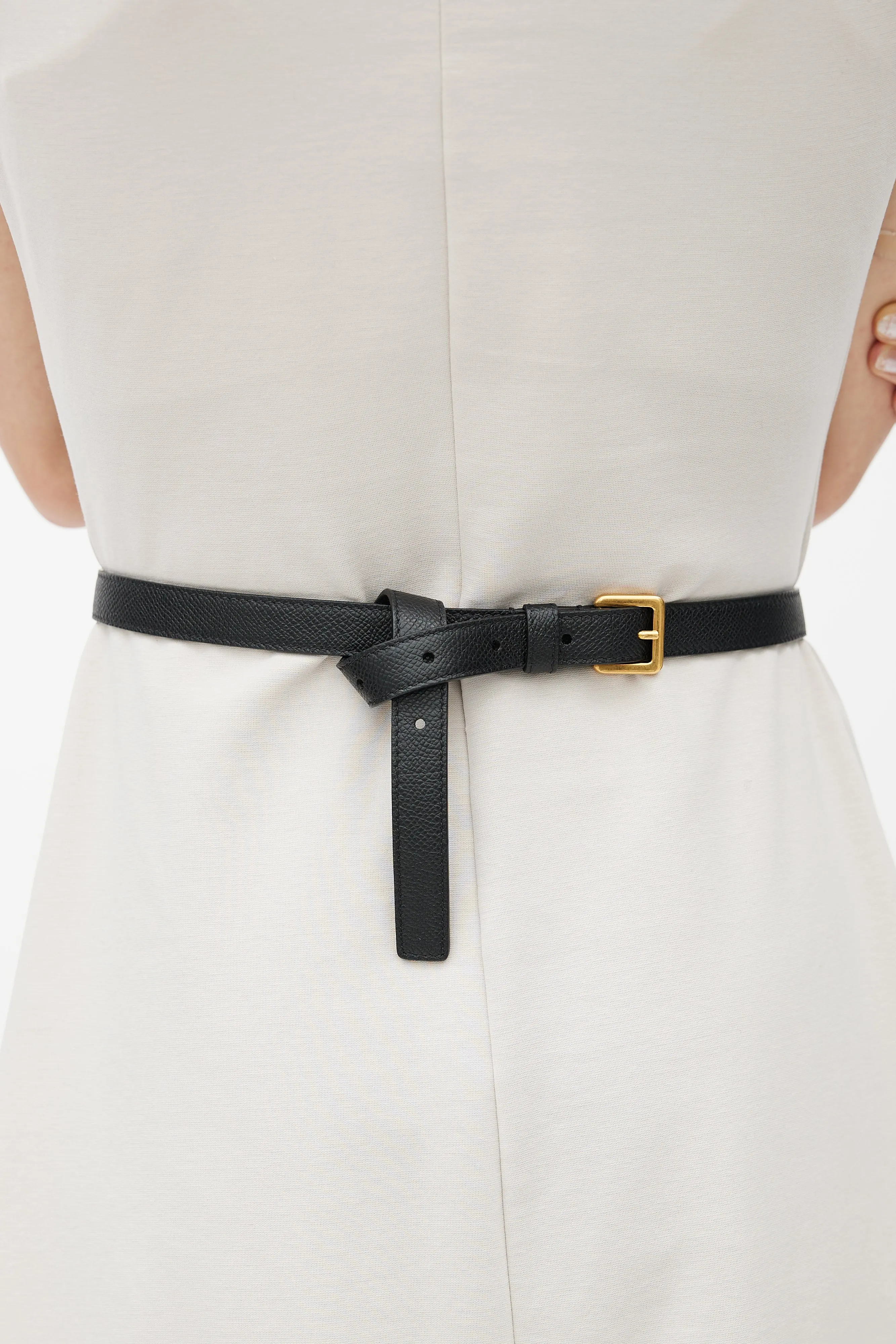 2020 Black Leather Saddle Belt Bag