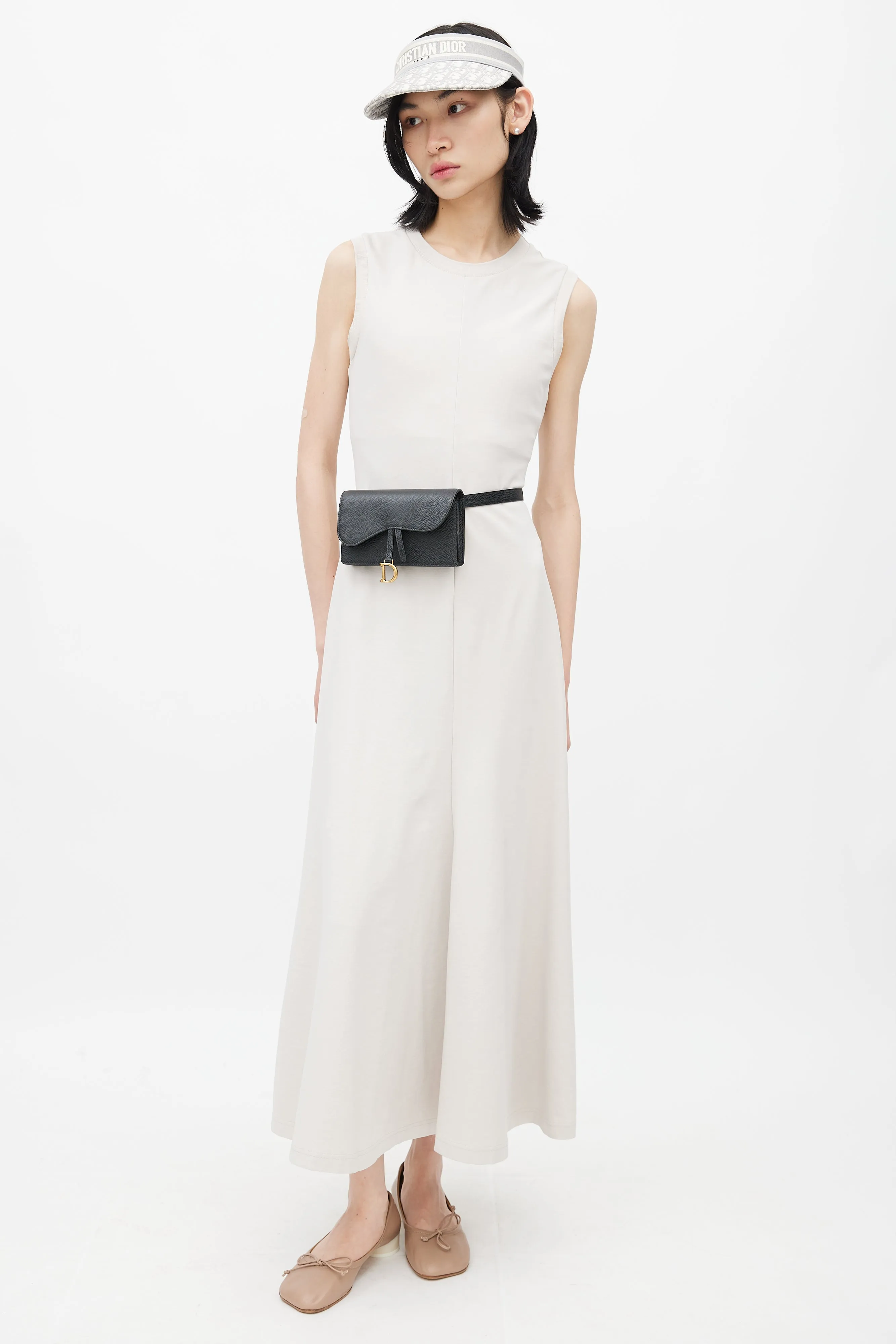2020 Black Leather Saddle Belt Bag