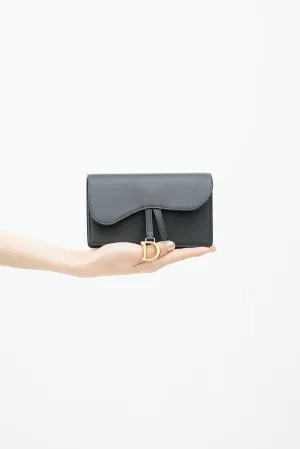 2020 Black Leather Saddle Belt Bag