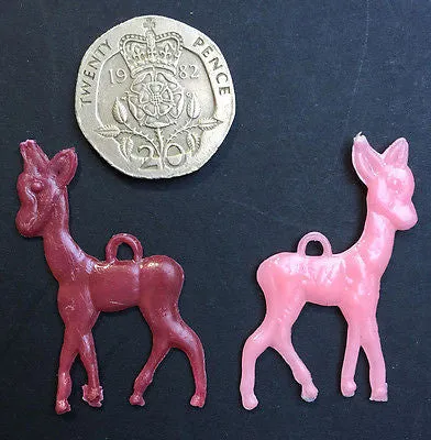 5 Vintage Baby Deer Charms - 4cm Tall