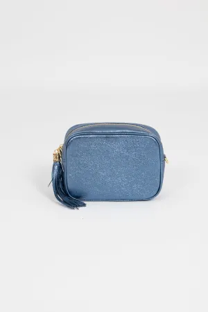 Beau Crossbody Bag - Denim Blue, Metallic