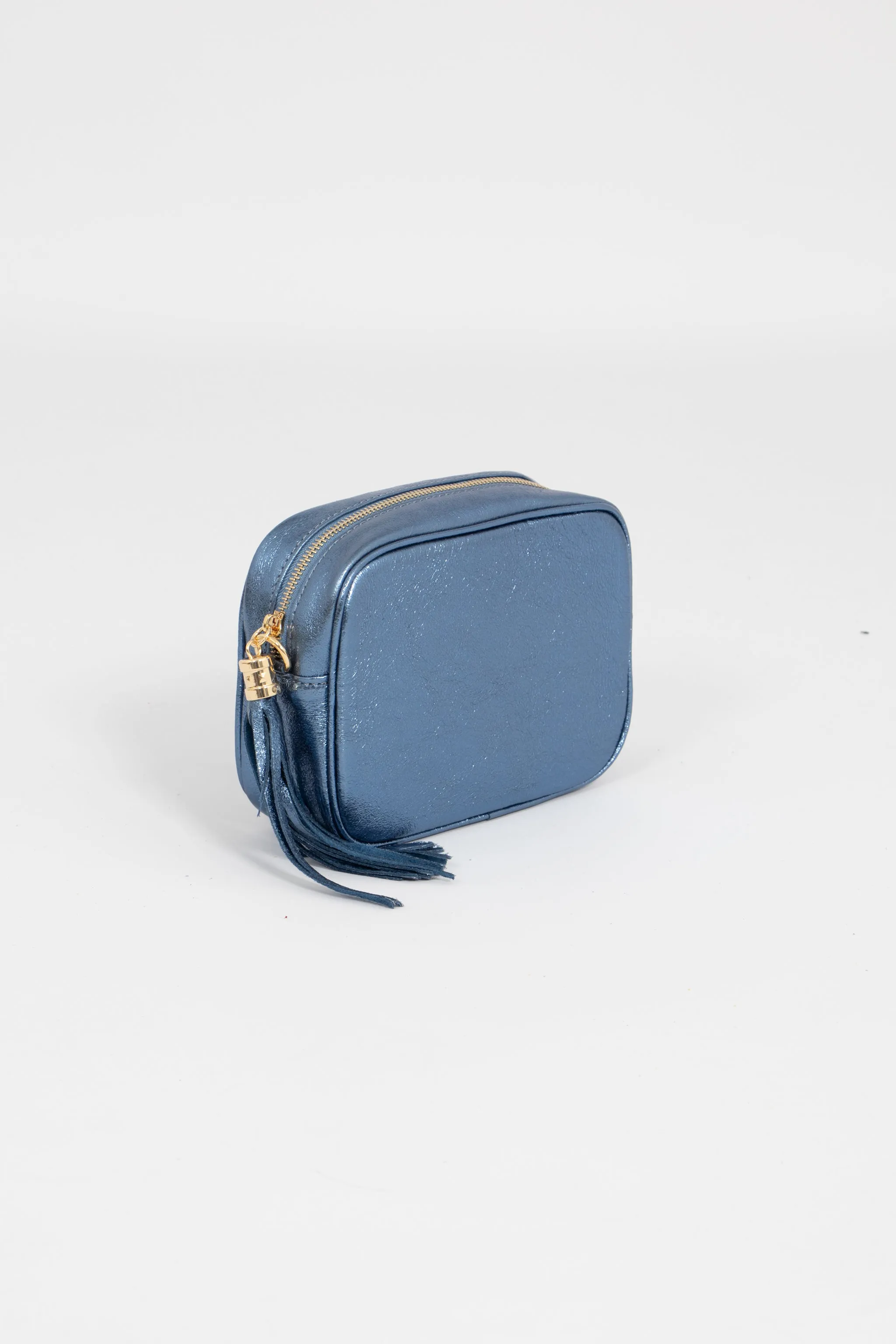 Beau Crossbody Bag - Denim Blue, Metallic