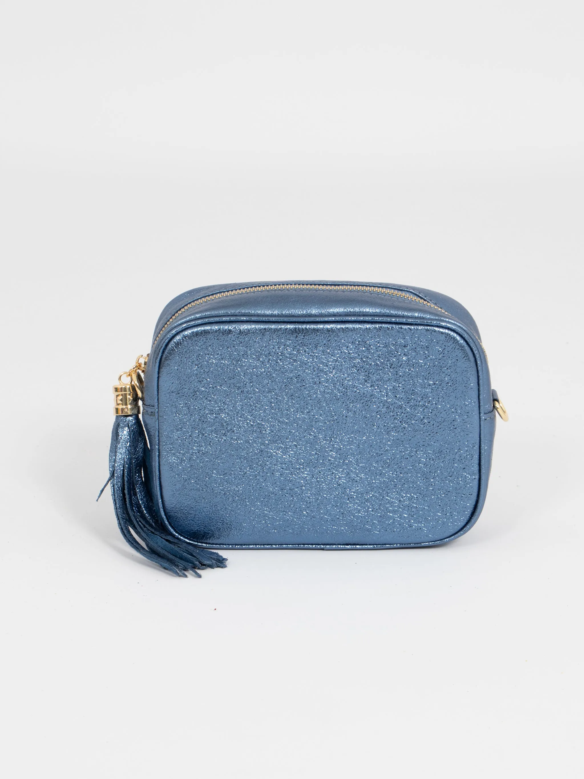 Beau Crossbody Bag - Denim Blue, Metallic