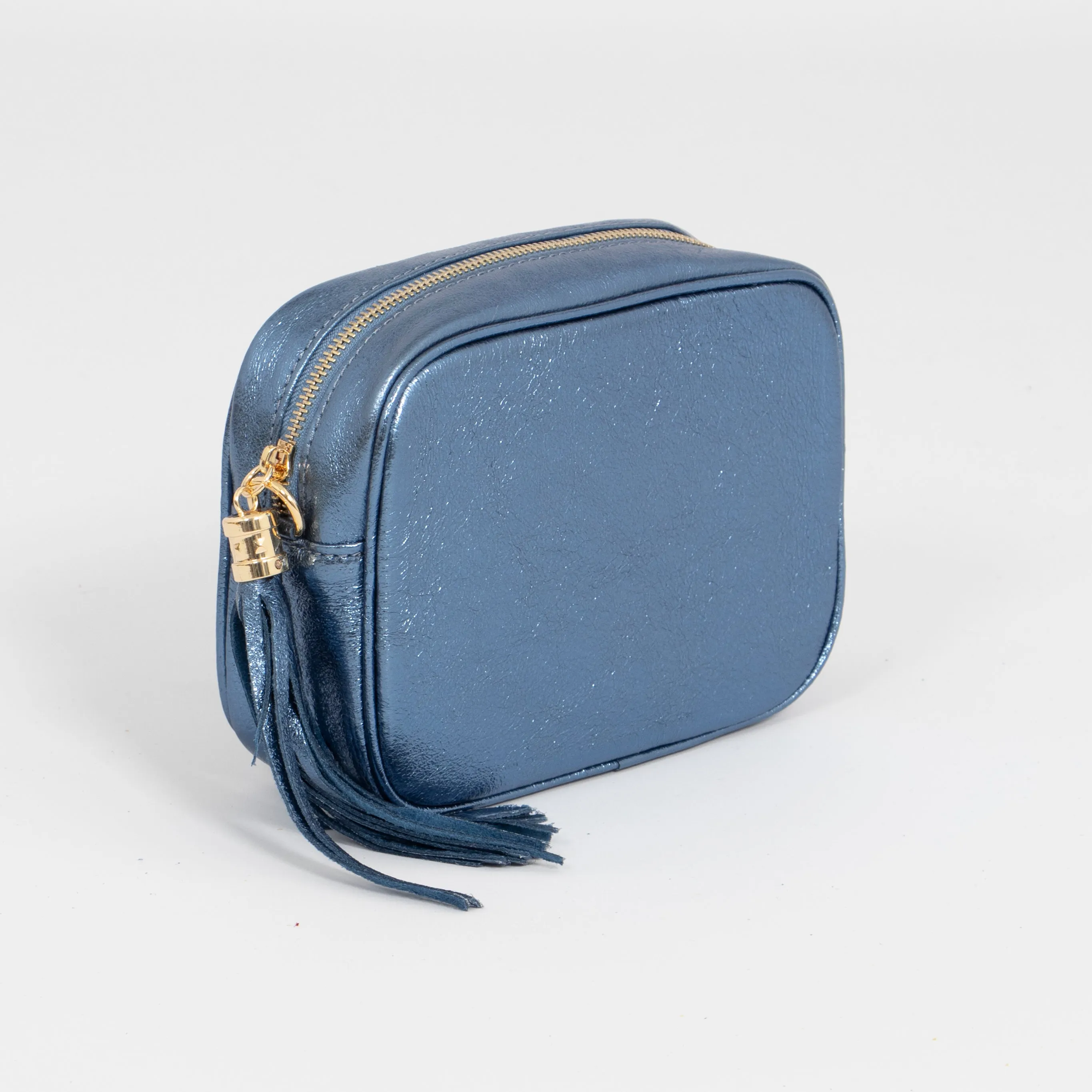 Beau Crossbody Bag - Denim Blue, Metallic