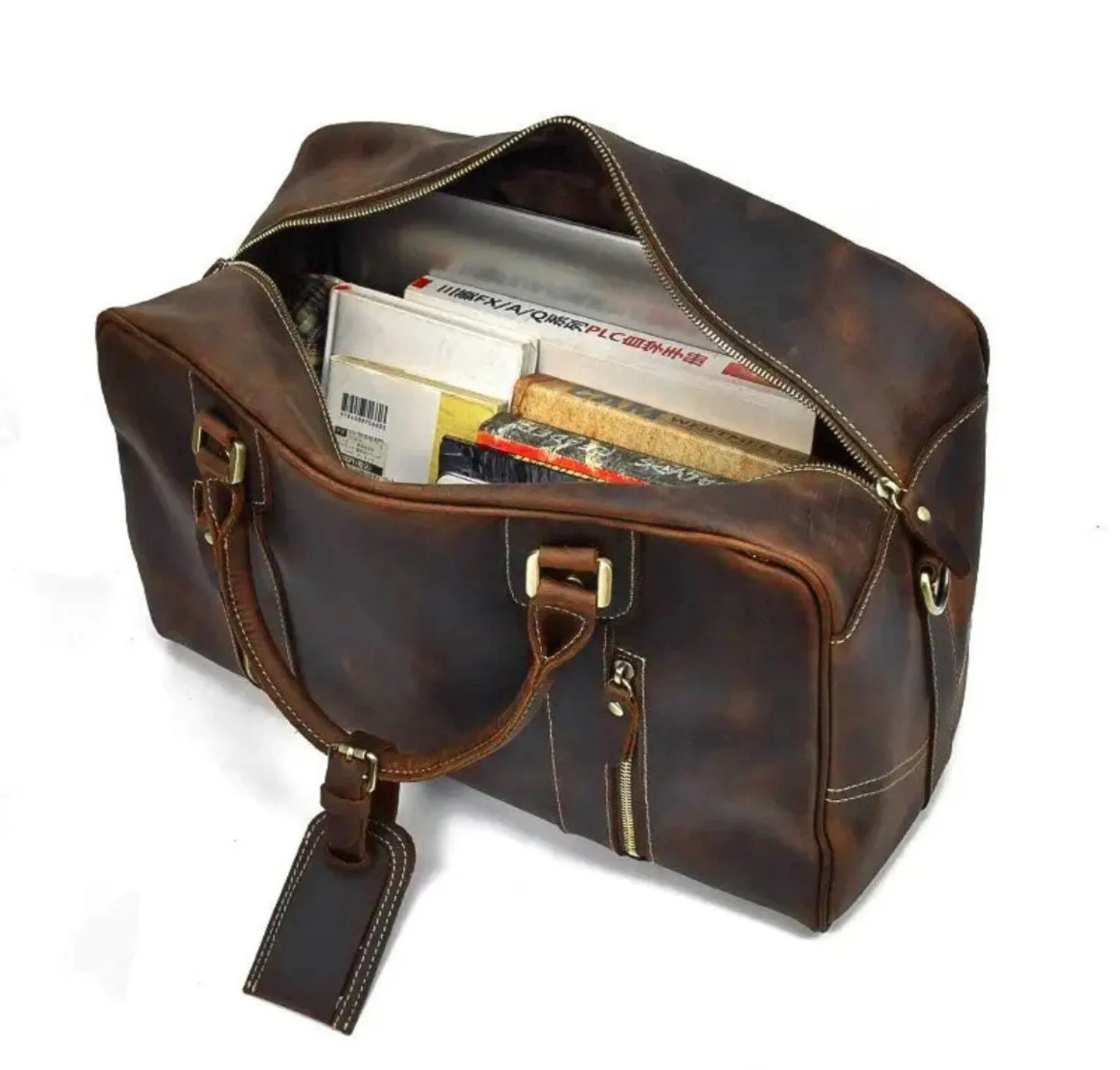 best cowhide leather duffle bag