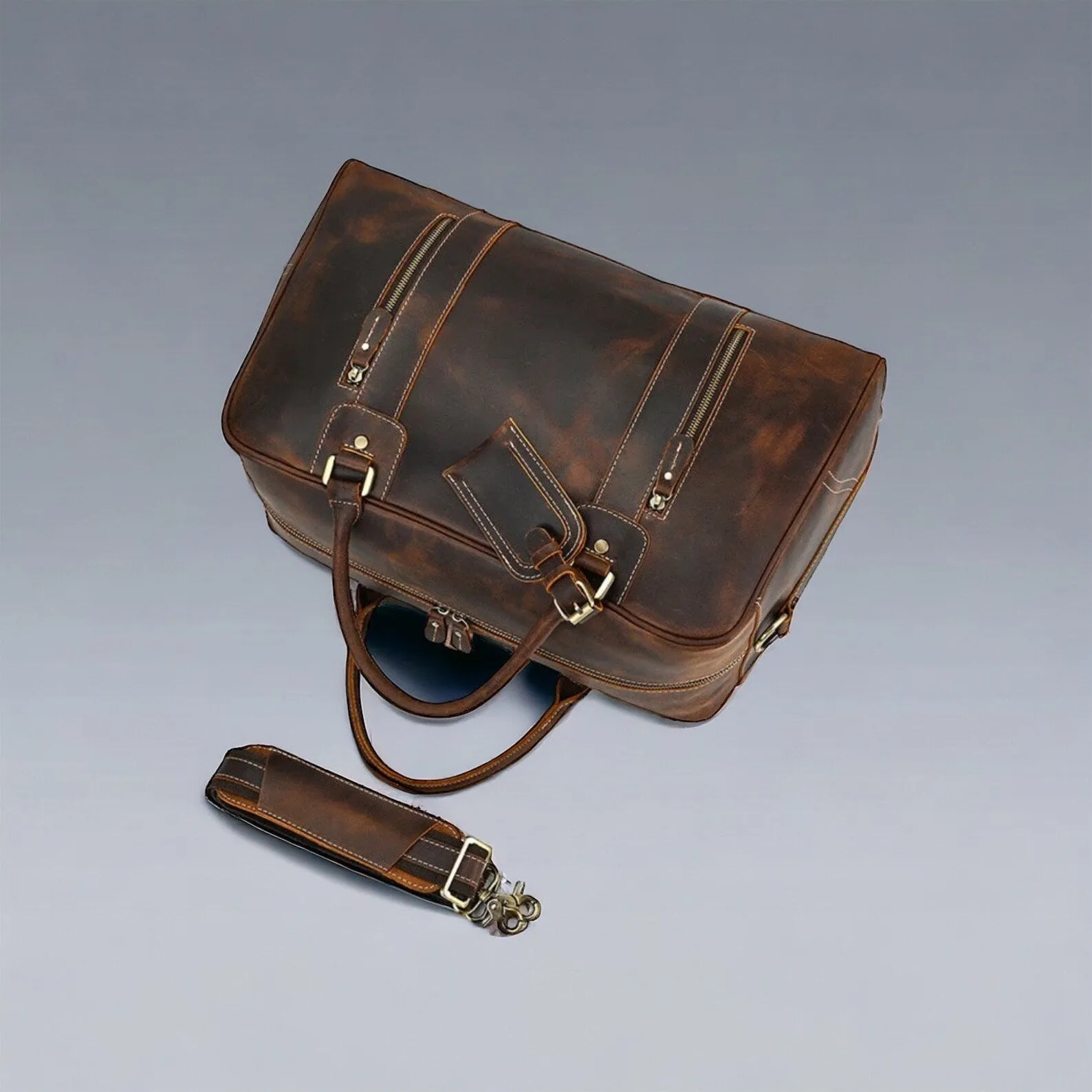 best cowhide leather duffle bag