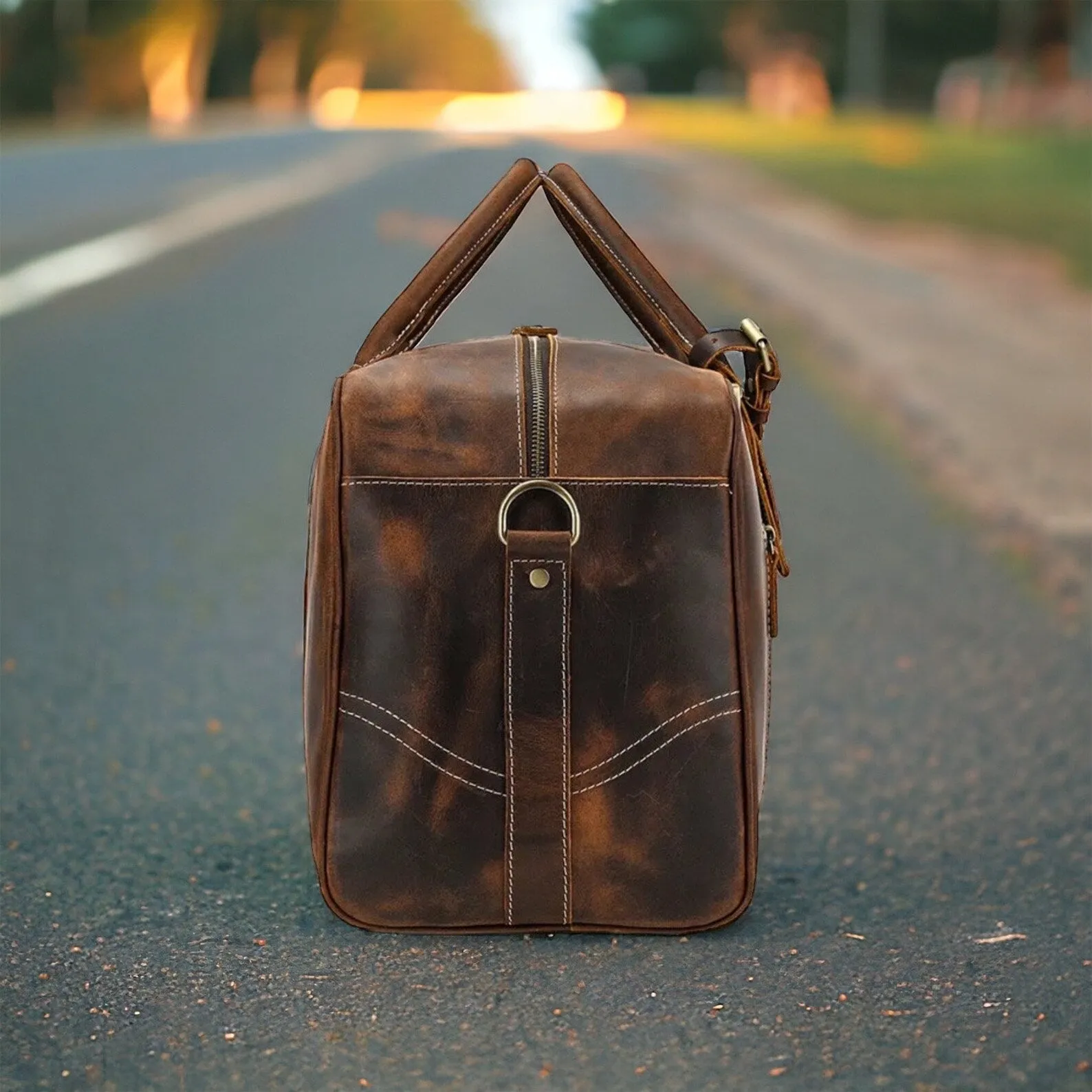 best cowhide leather duffle bag