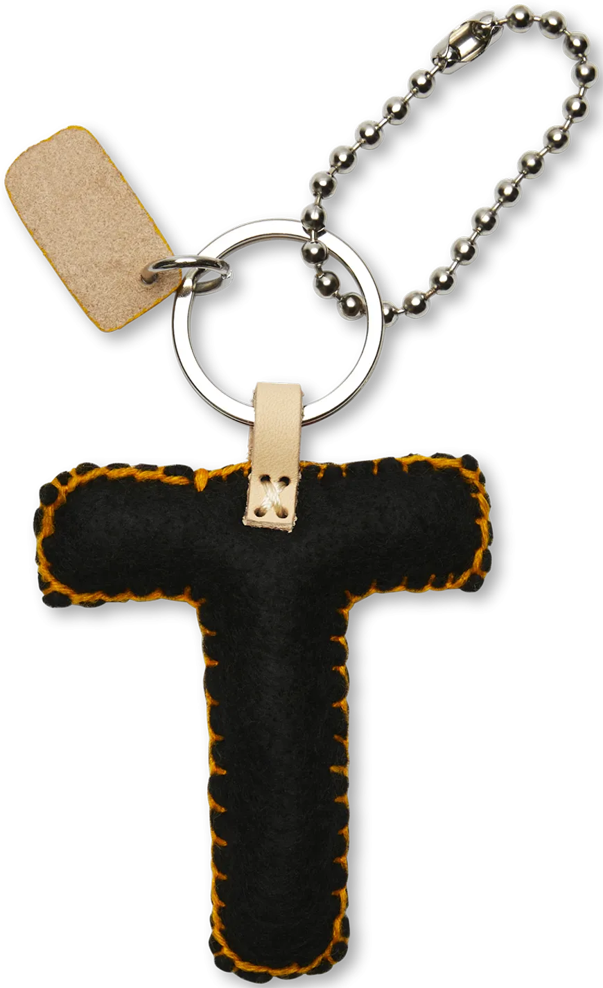 Black Felt Alphabet Charms