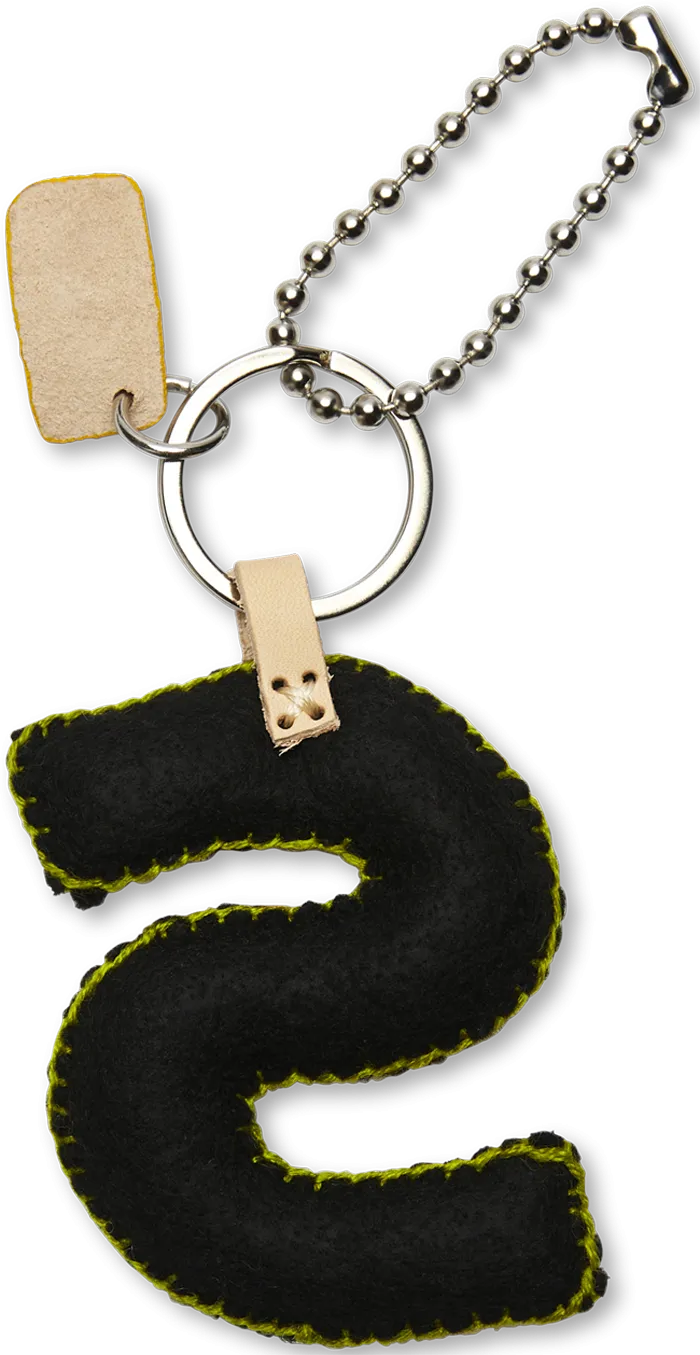 Black Felt Alphabet Charms