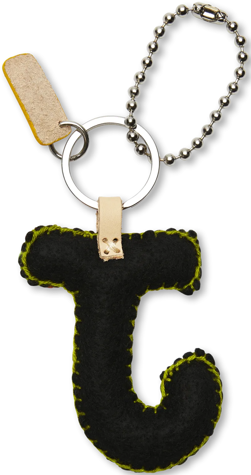 Black Felt Alphabet Charms