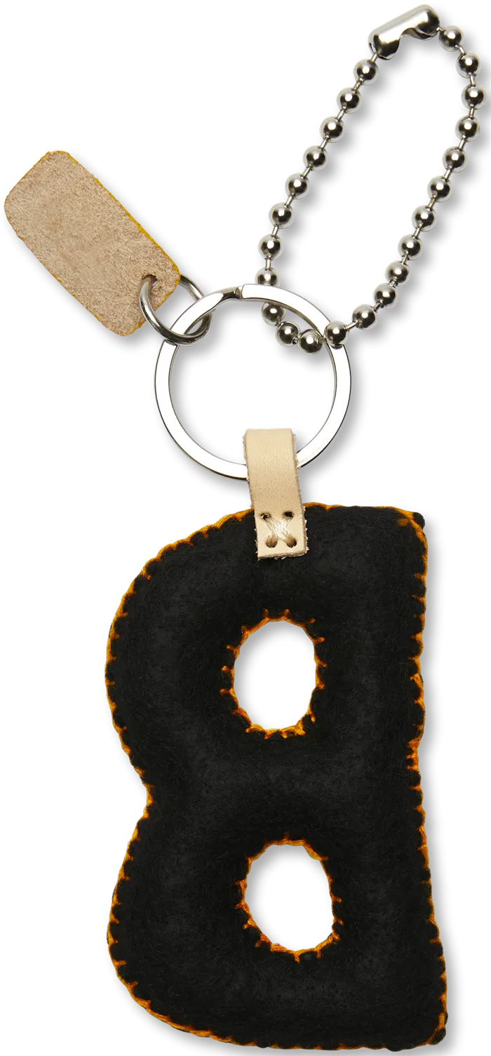Black Felt Alphabet Charms