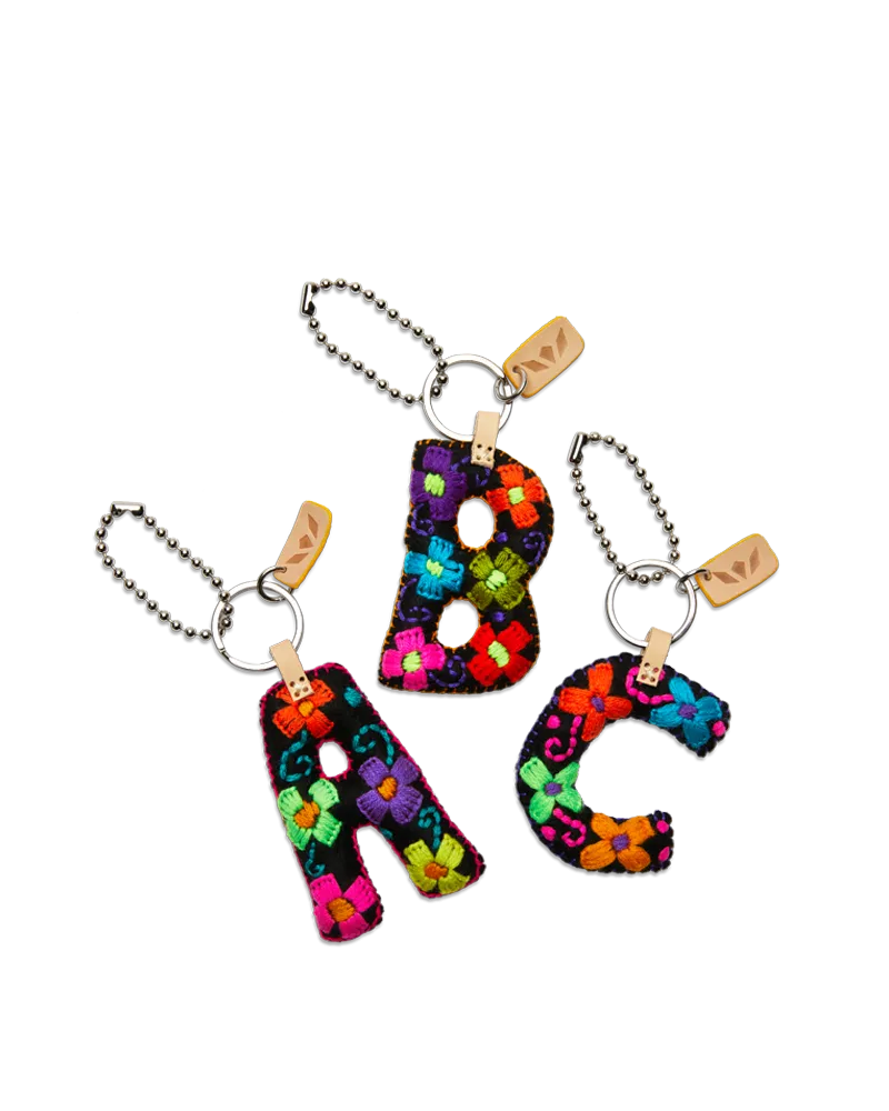 Black Felt Alphabet Charms