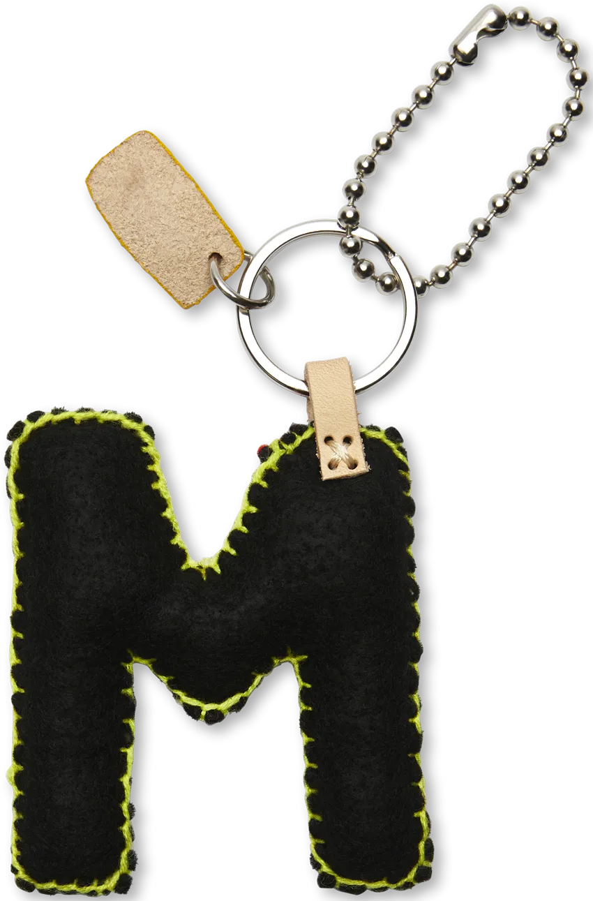 Black Felt Alphabet Charms