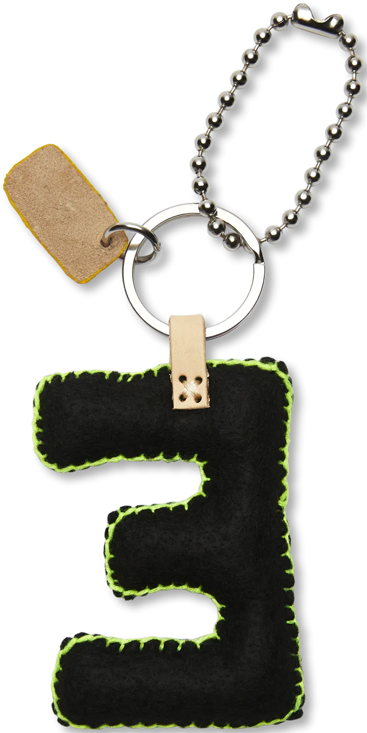 Black Felt Alphabet Charms