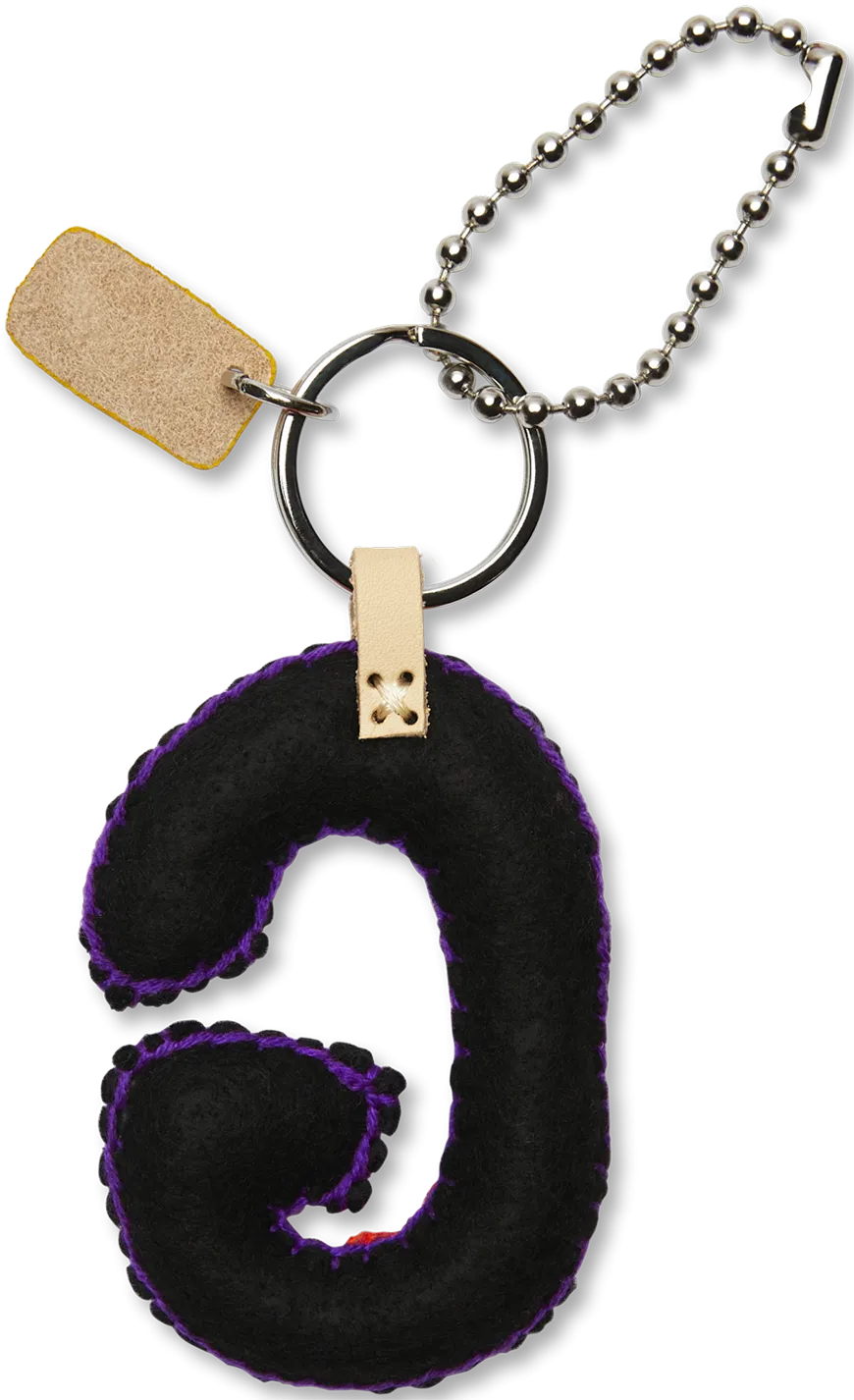 Black Felt Alphabet Charms