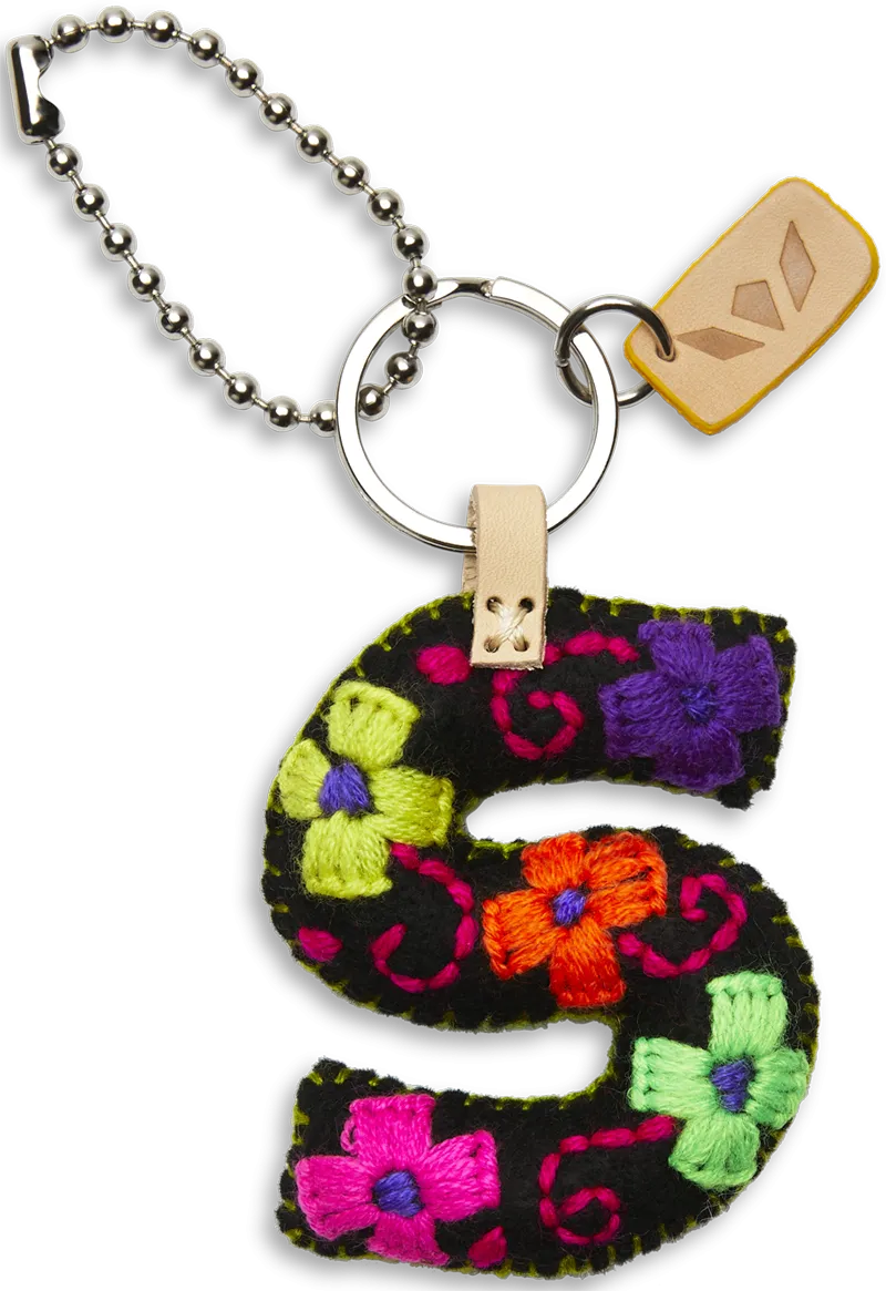 Black Felt Alphabet Charms