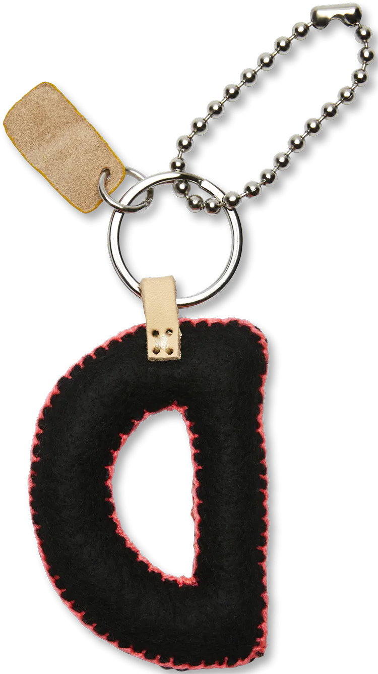 Black Felt Alphabet Charms