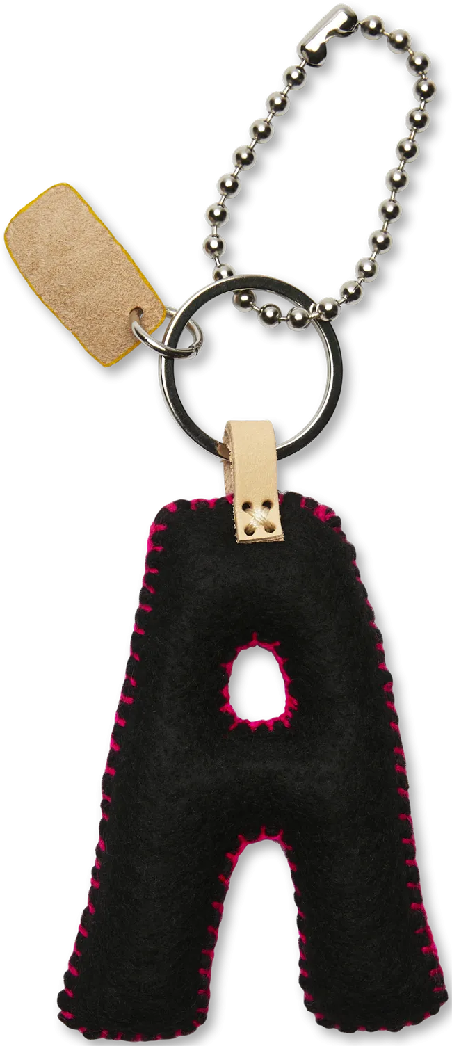 Black Felt Alphabet Charms