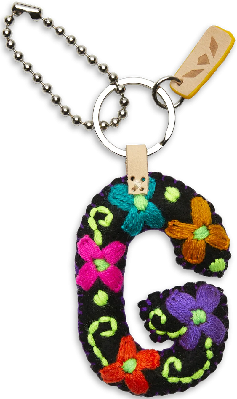Black Felt Alphabet Charms