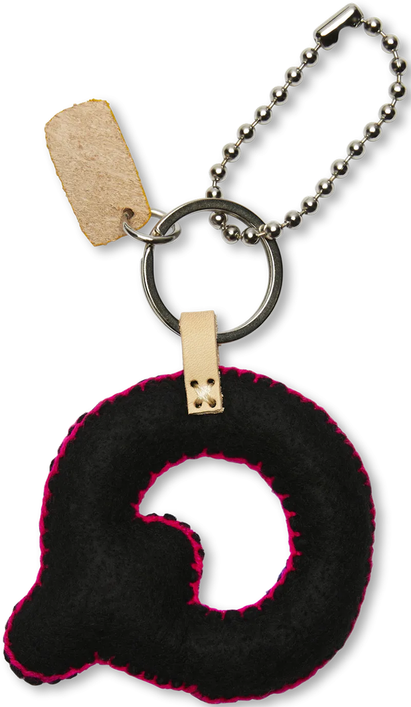Black Felt Alphabet Charms