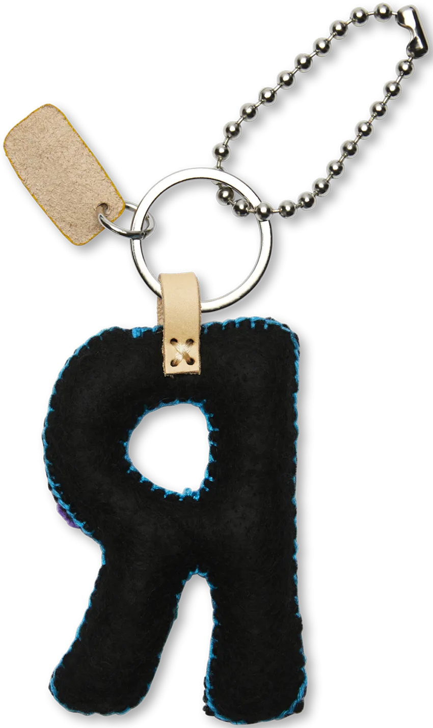 Black Felt Alphabet Charms