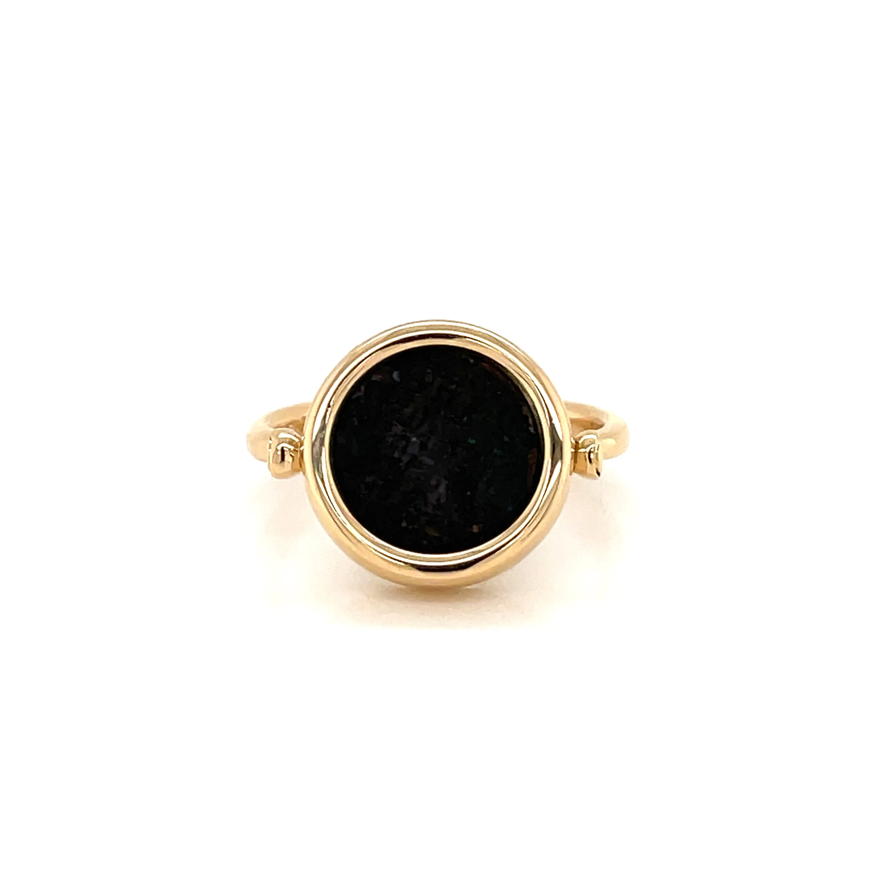 Bulgari Monete Ancient Coin Gold Flip Ring