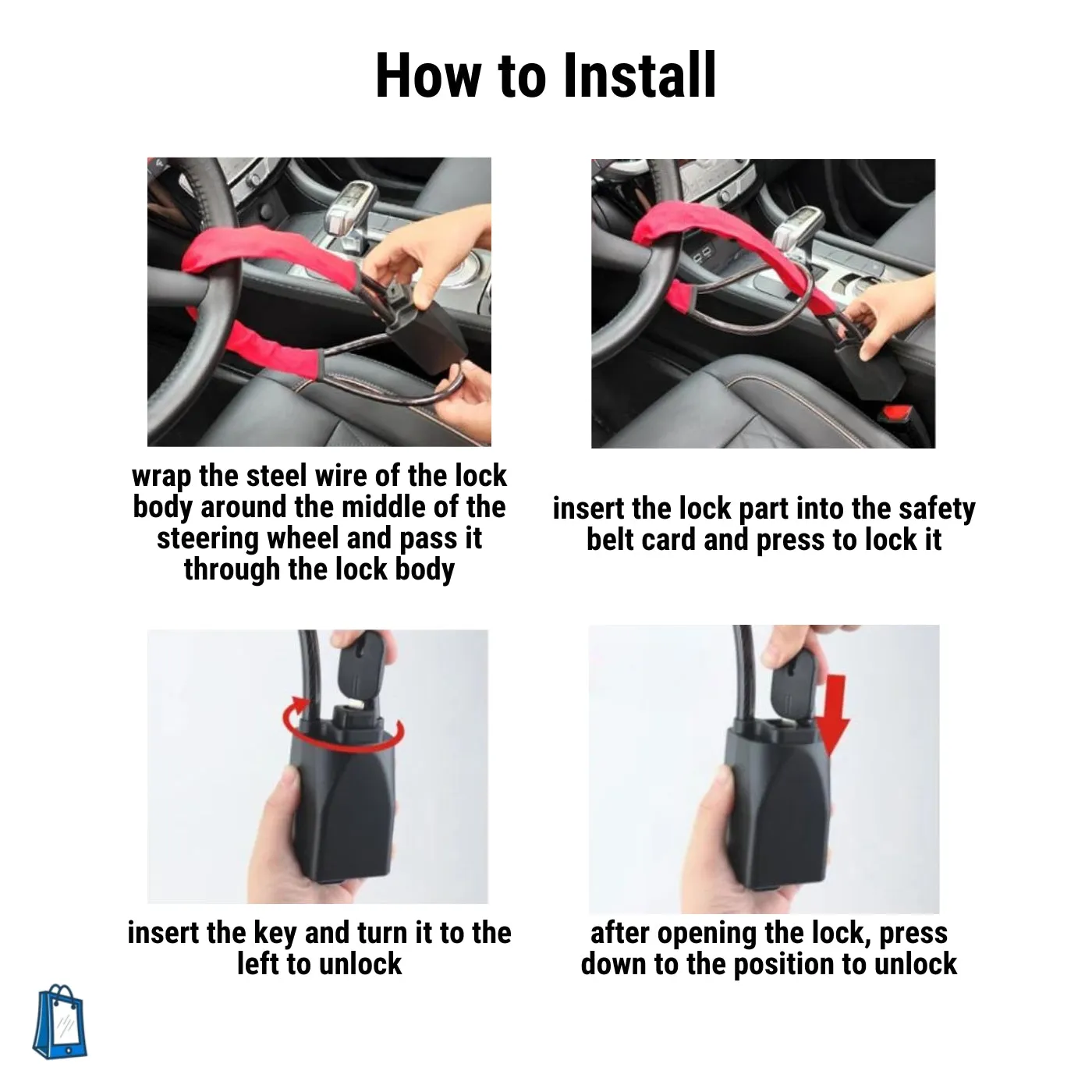 Car Lock Steering Wheel Car Anti-Theft