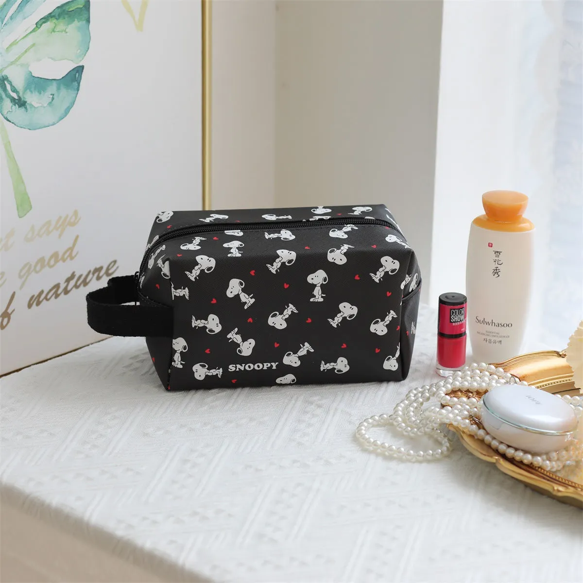 Cartoon Figure Cosmetic Bag