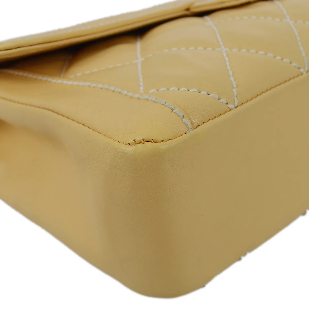 Chanel 2005-2006 Beige Calfskin Wild Stitch Handbag