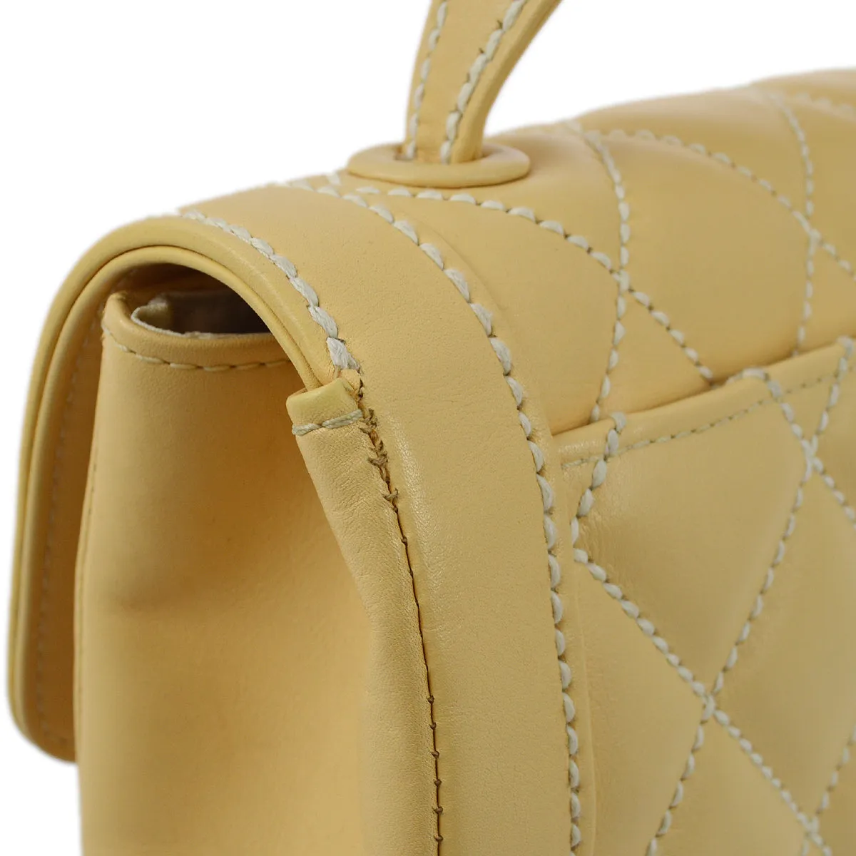 Chanel 2005-2006 Beige Calfskin Wild Stitch Handbag