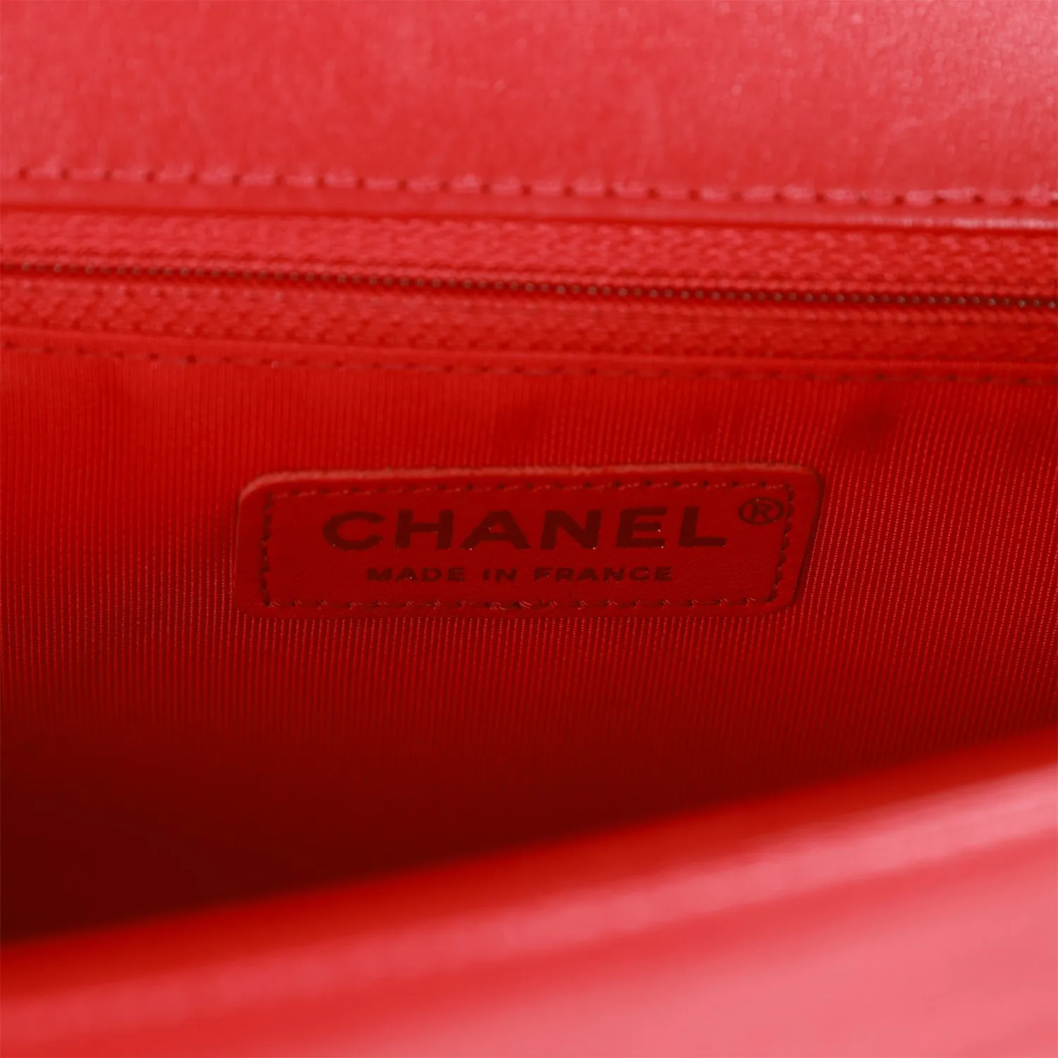 Chanel New Medium Boy Bag Red Lambskin Antique Gold Hardware