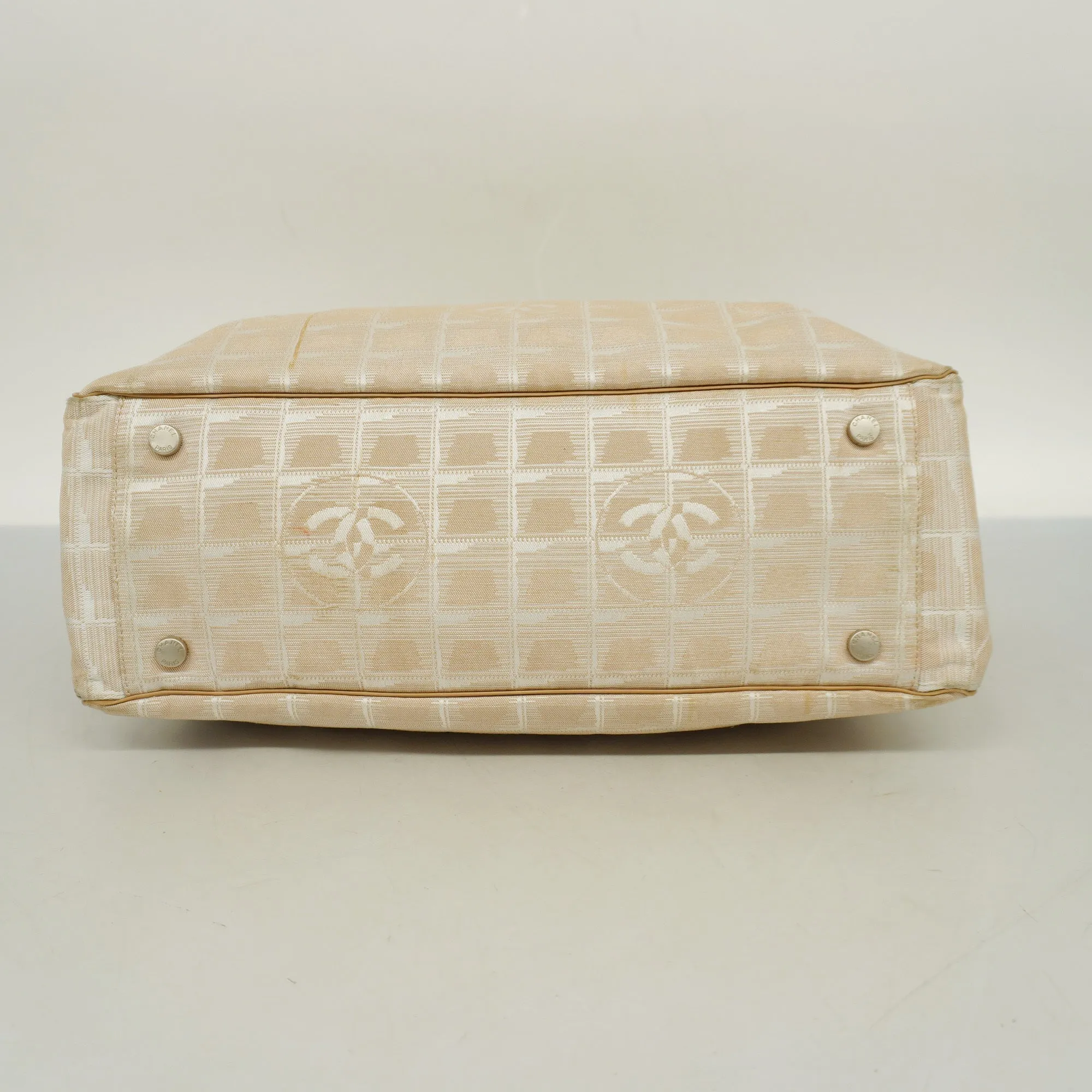 CHANEL   New Travel Line Women's Nylon Tote Bag Beige