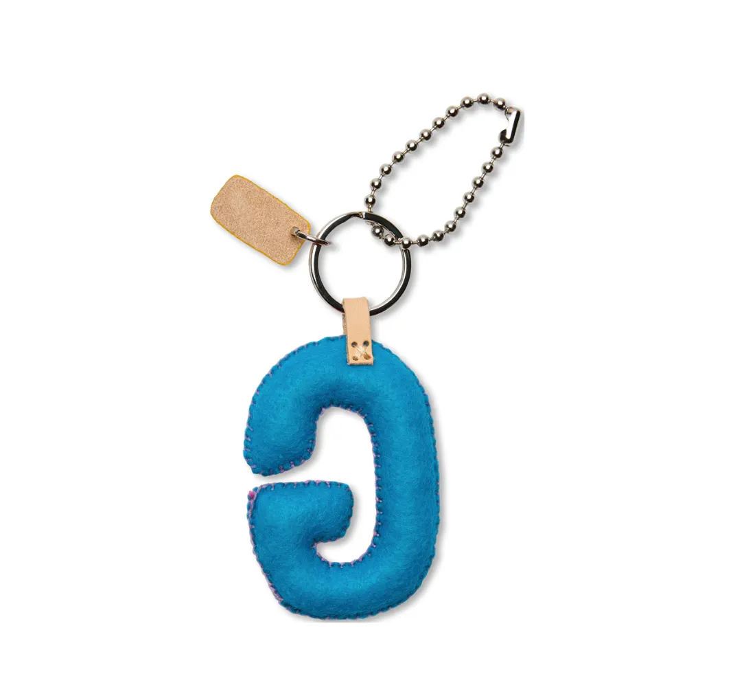 Consuela Blue Felt "G" Charm