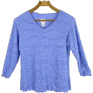 Cornflower Fluence Surreal Textured Top