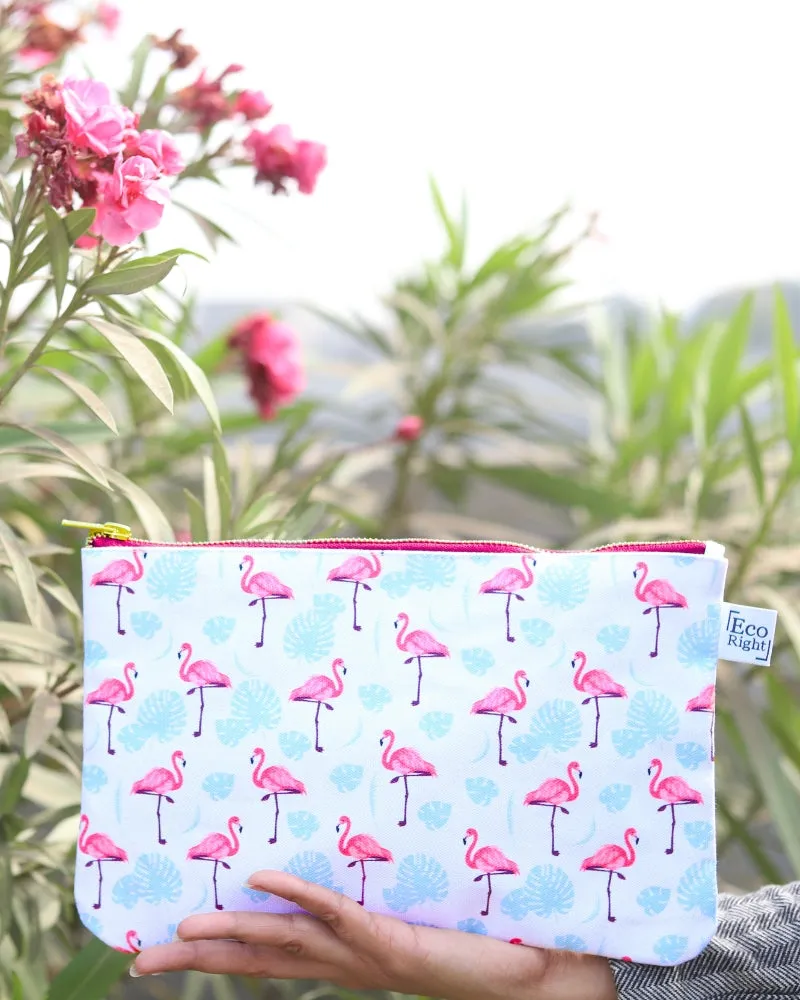 Cosmetic Pouch - Flamingos