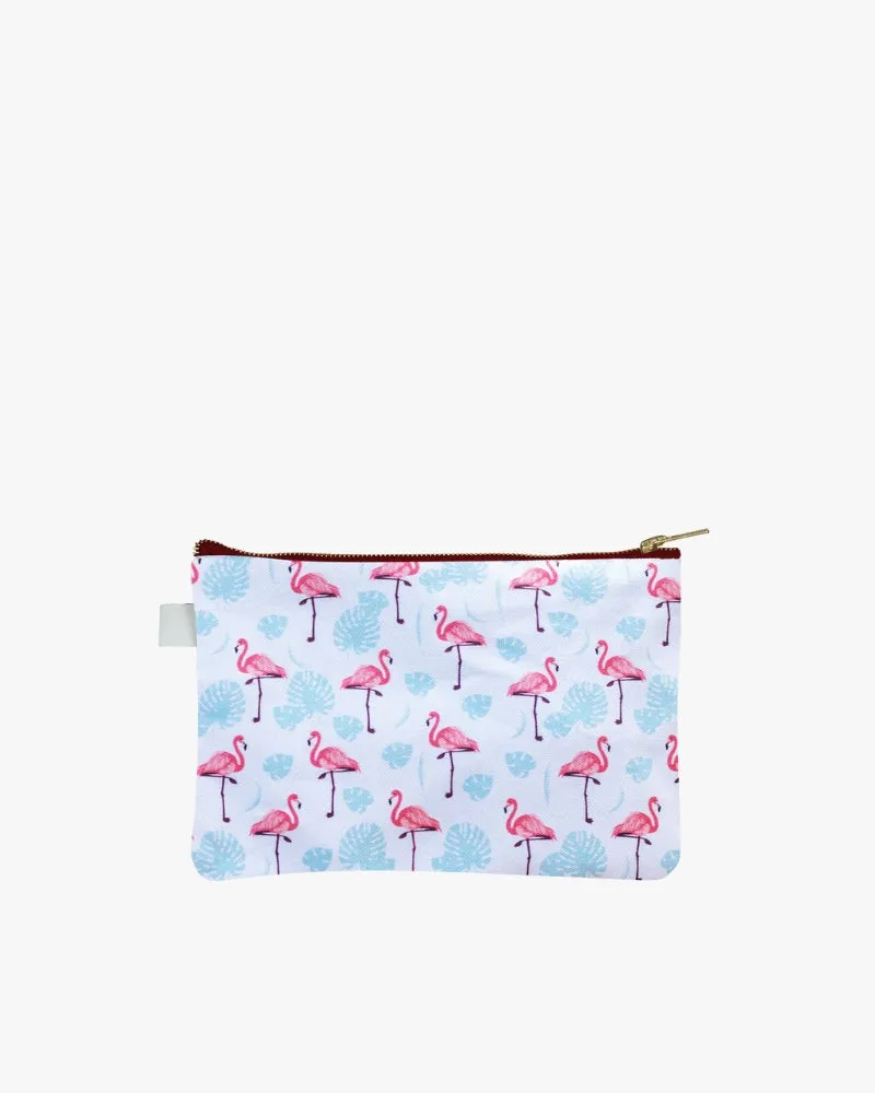 Cosmetic Pouch - Flamingos