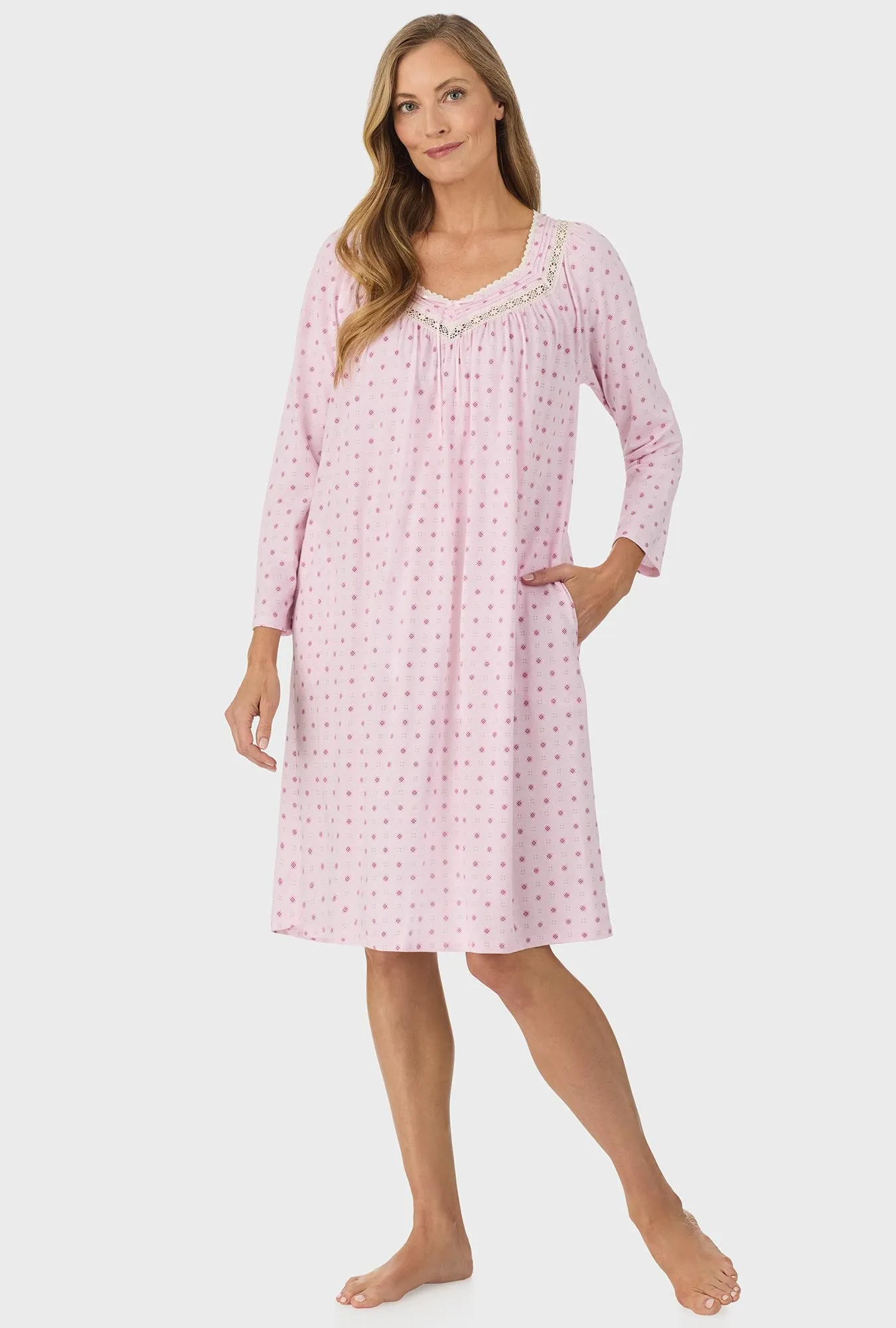 Cotton Candy Geo Long Sleeve Nightgown