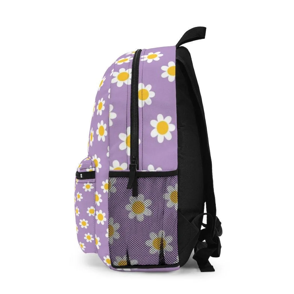 Cute Flowers Backpack Floral Pattern Bag