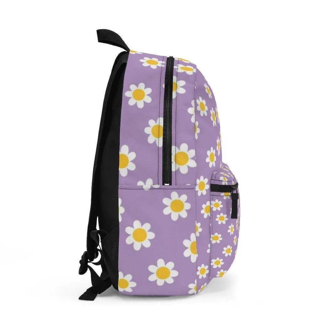 Cute Flowers Backpack Floral Pattern Bag