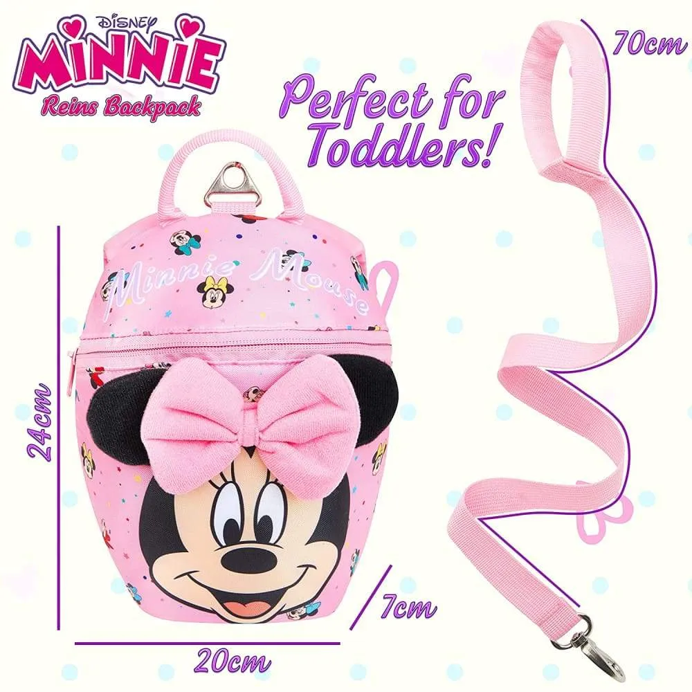 Disney Minnie Mouse Toddler Backpack with Reins, Child Safety Harness
