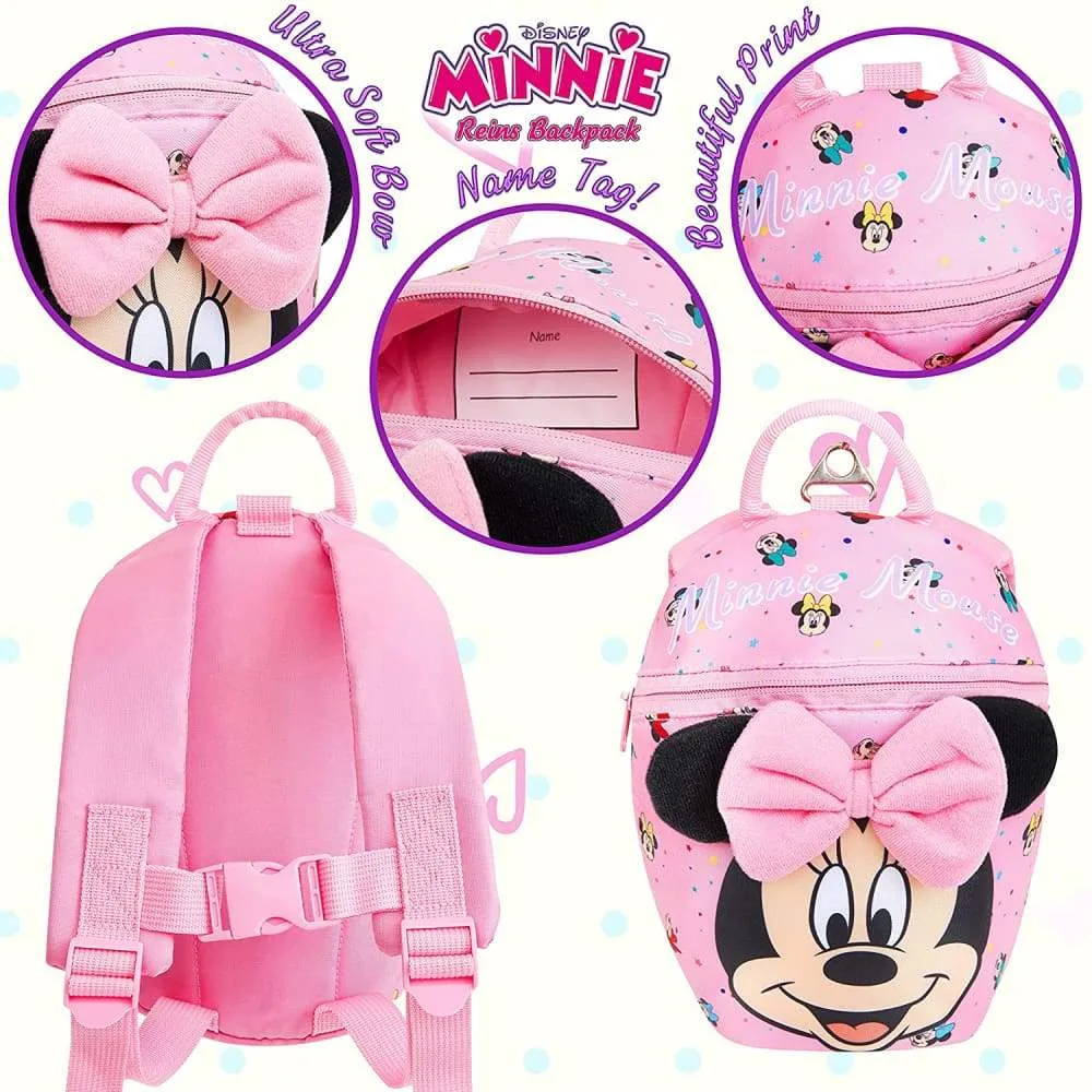 Disney Minnie Mouse Toddler Backpack with Reins, Child Safety Harness