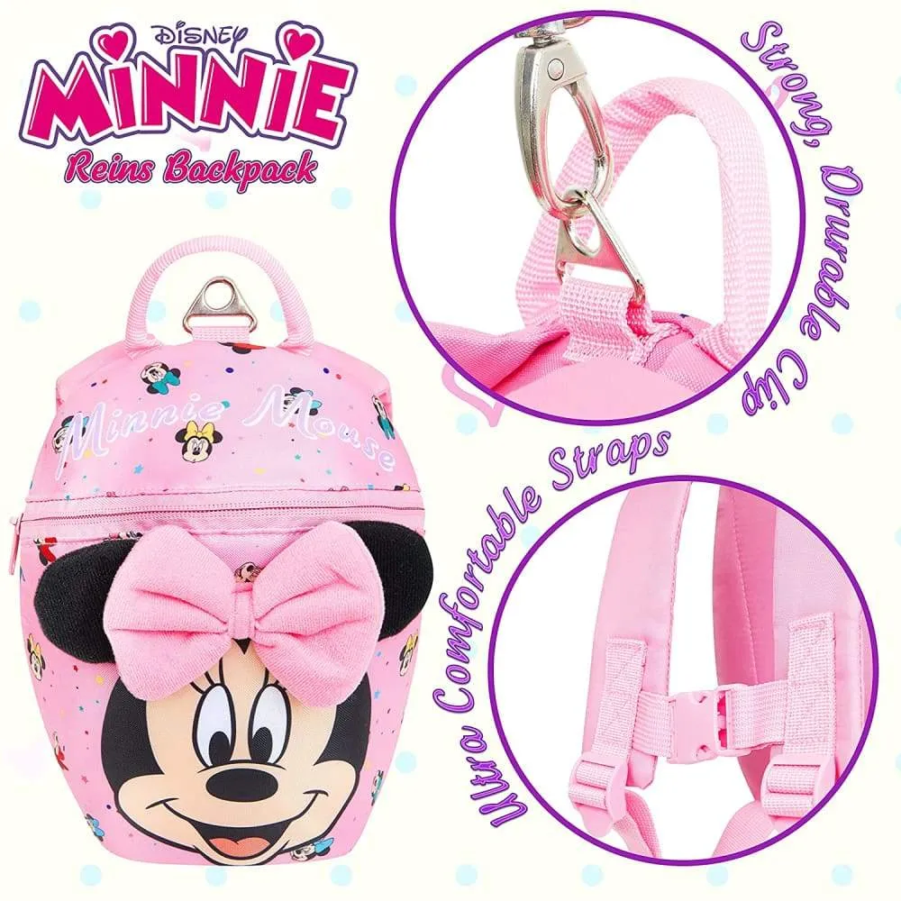 Disney Minnie Mouse Toddler Backpack with Reins, Child Safety Harness