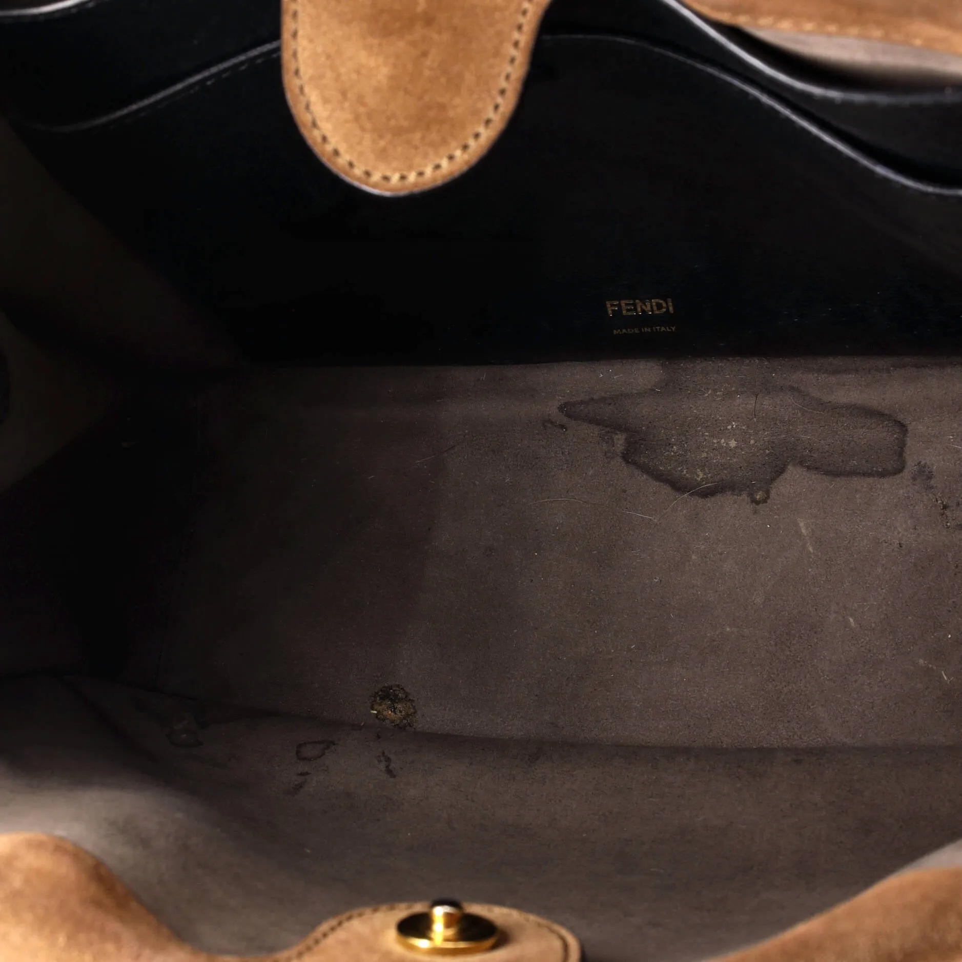 Flip Tote Leather with Suede Small