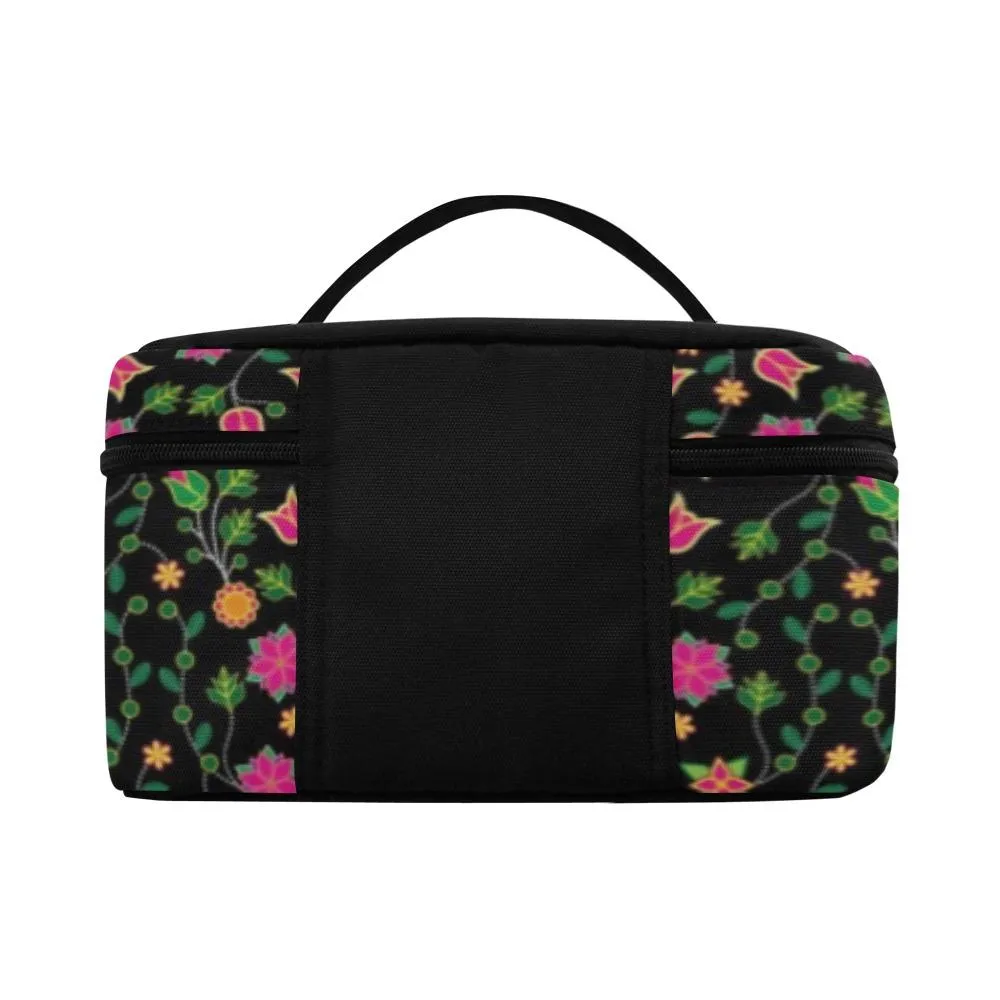 Floral Bearpaw Pink and Yellow Cosmetic Bag/Large