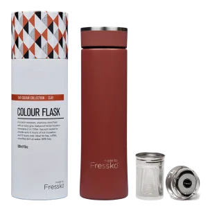Fressko Infuser Flask 500ml - Clay | Drink Bottle