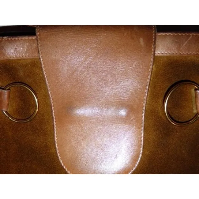 Gucci Vintage Designer Purses Brown Suede Hobo Bag