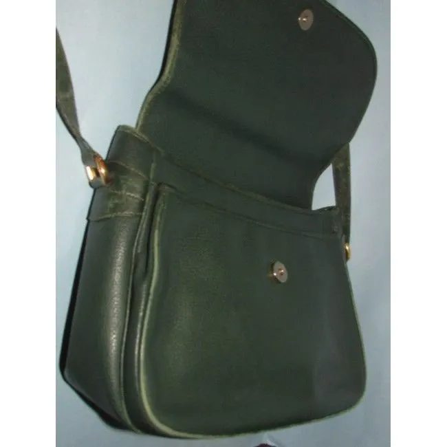 Gucci Vintage Forest Green Leather Hobo Bag