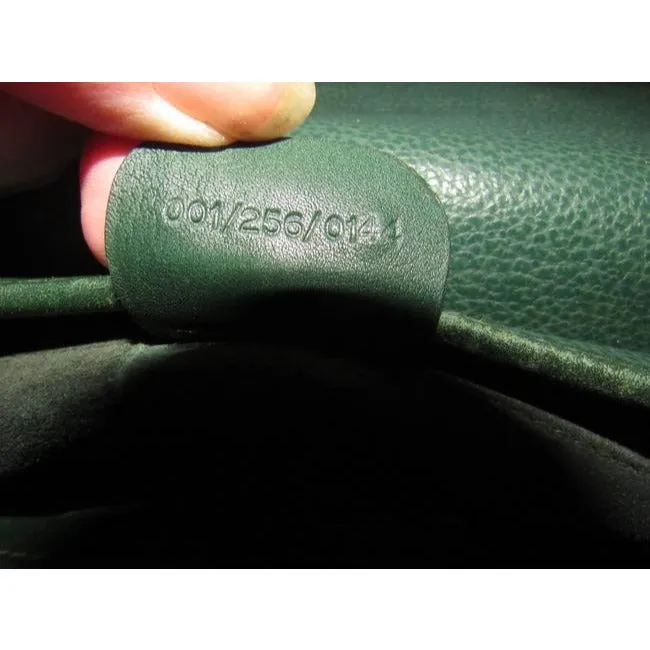 Gucci Vintage Forest Green Leather Hobo Bag