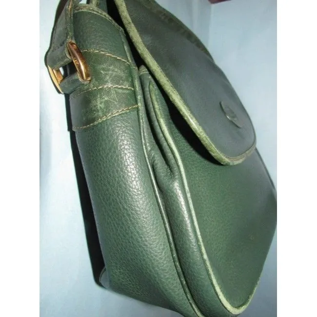 Gucci Vintage Forest Green Leather Hobo Bag